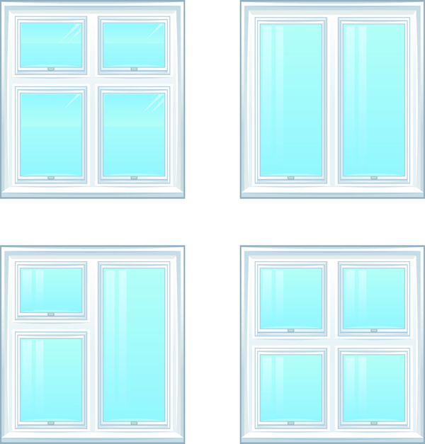 free vector Realistic windows and doors vector